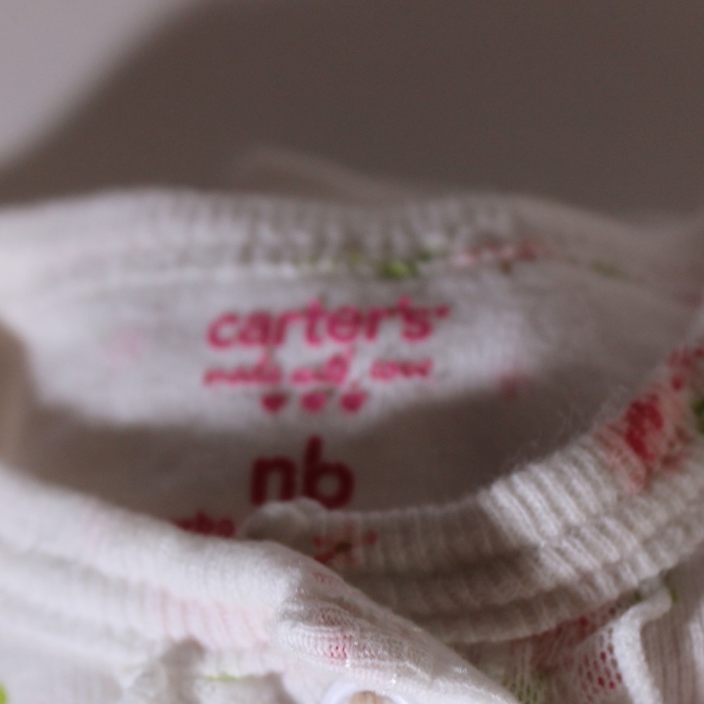 CARTERS (4) Newborn Sleeper Footies Pyjama Lot Size Newborn New Born NB - Picture 3 of 11